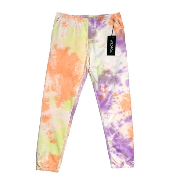 Wildfox Tie Dye Sherbet Jogger Rory Sweatpants Size Medium - Picture 11 of 17